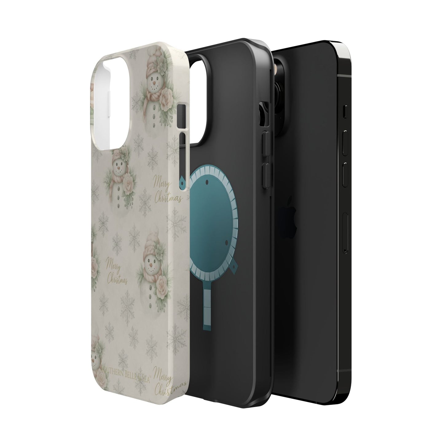 Vintage Snowman iPhone Case — Snowman & Winter Grace | Southern Belle & Sea™ - Southern Belle & Sea