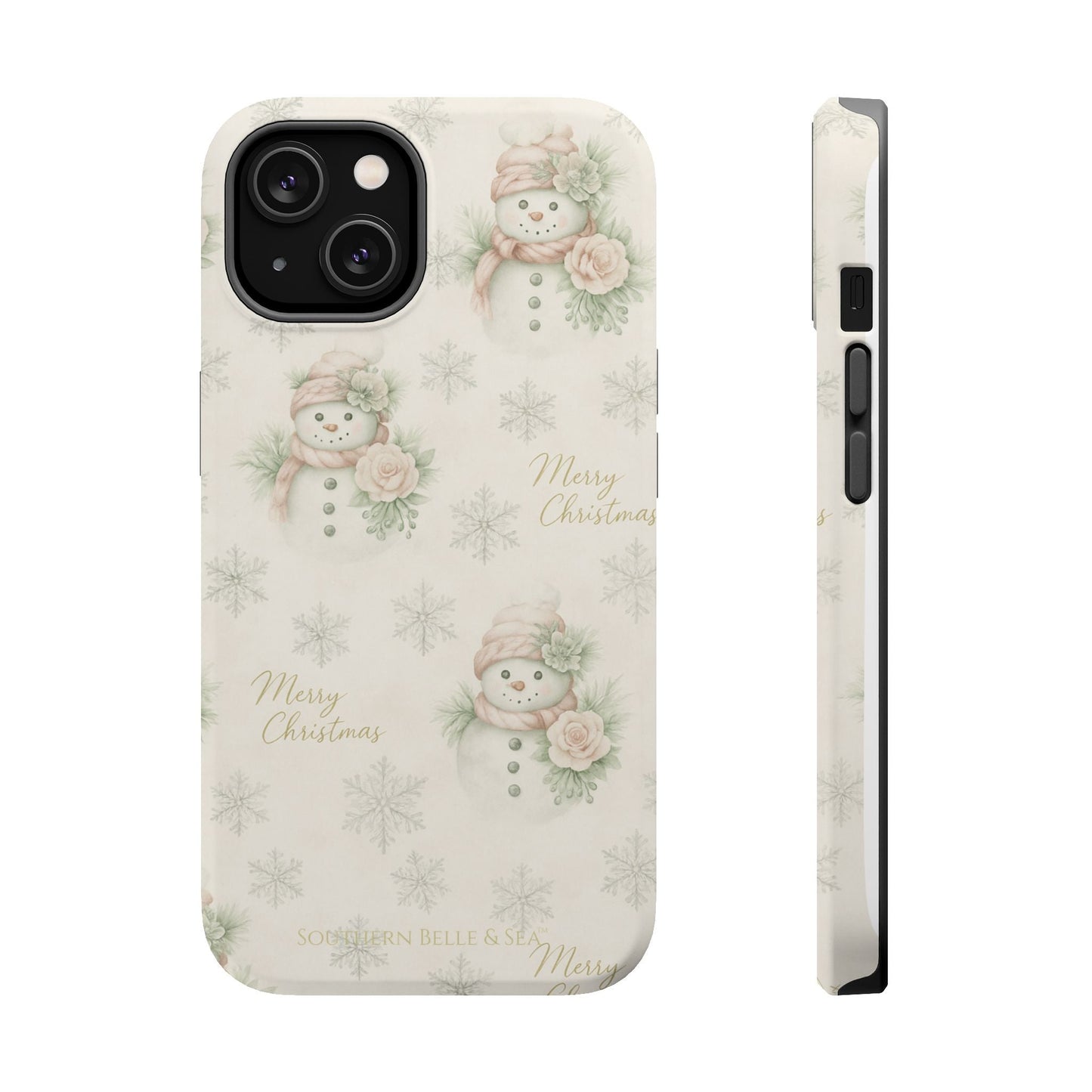 Vintage Snowman iPhone Case — Snowman & Winter Grace | Southern Belle & Sea™ - Southern Belle & Sea