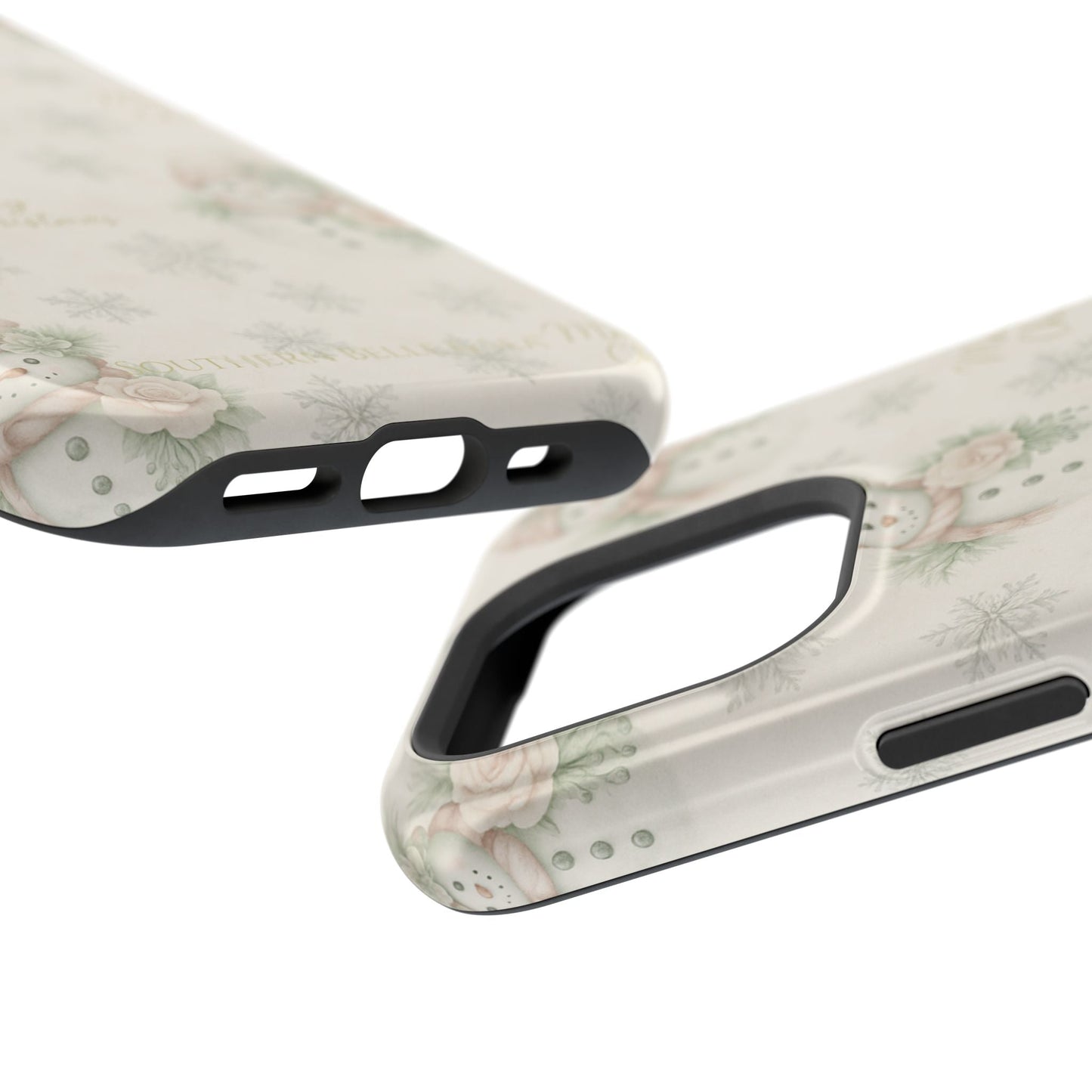 Vintage Snowman iPhone Case — Snowman & Winter Grace | Southern Belle & Sea™ - Southern Belle & Sea