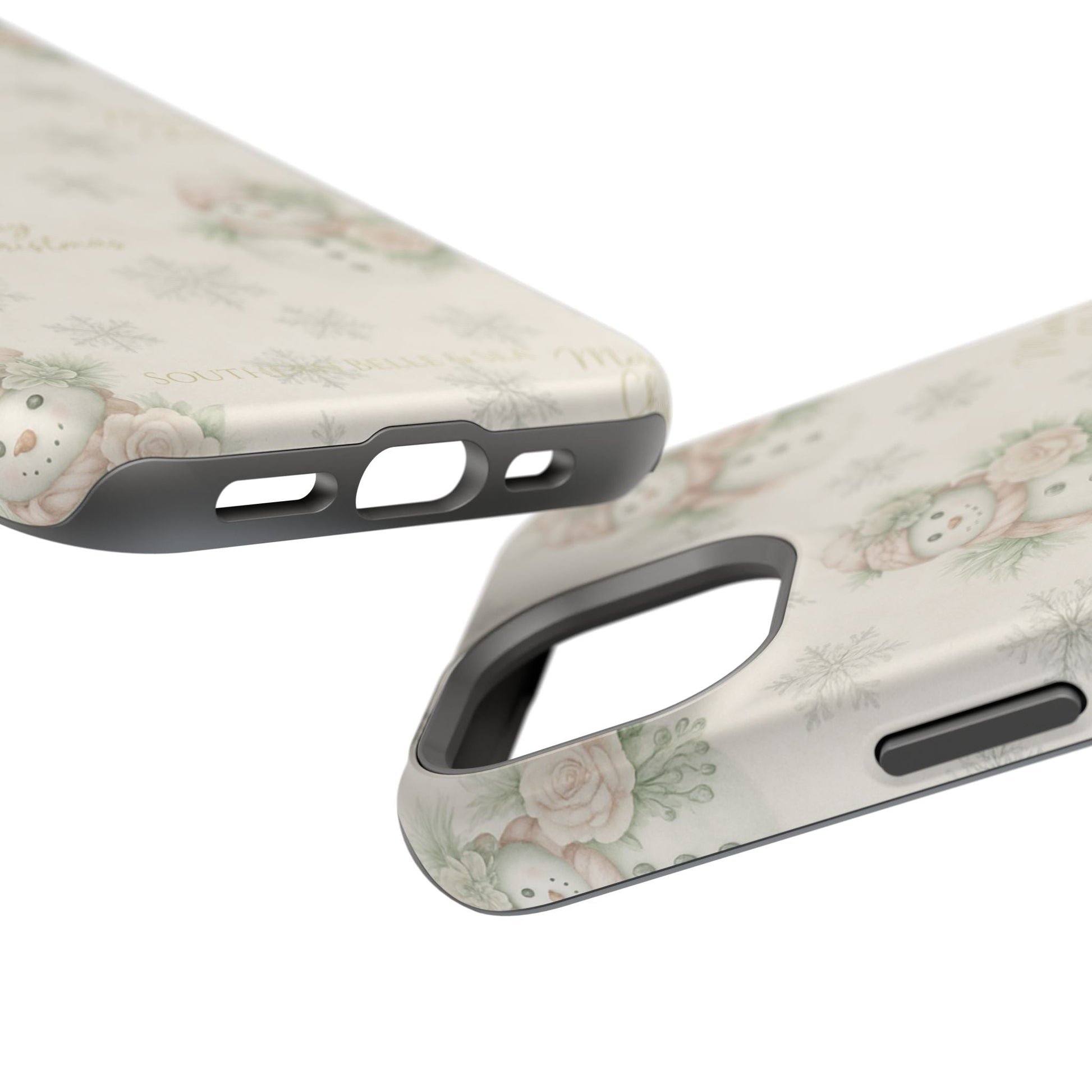 Vintage Snowman iPhone Case — Snowman & Winter Grace | Southern Belle & Sea™ - Southern Belle & Sea