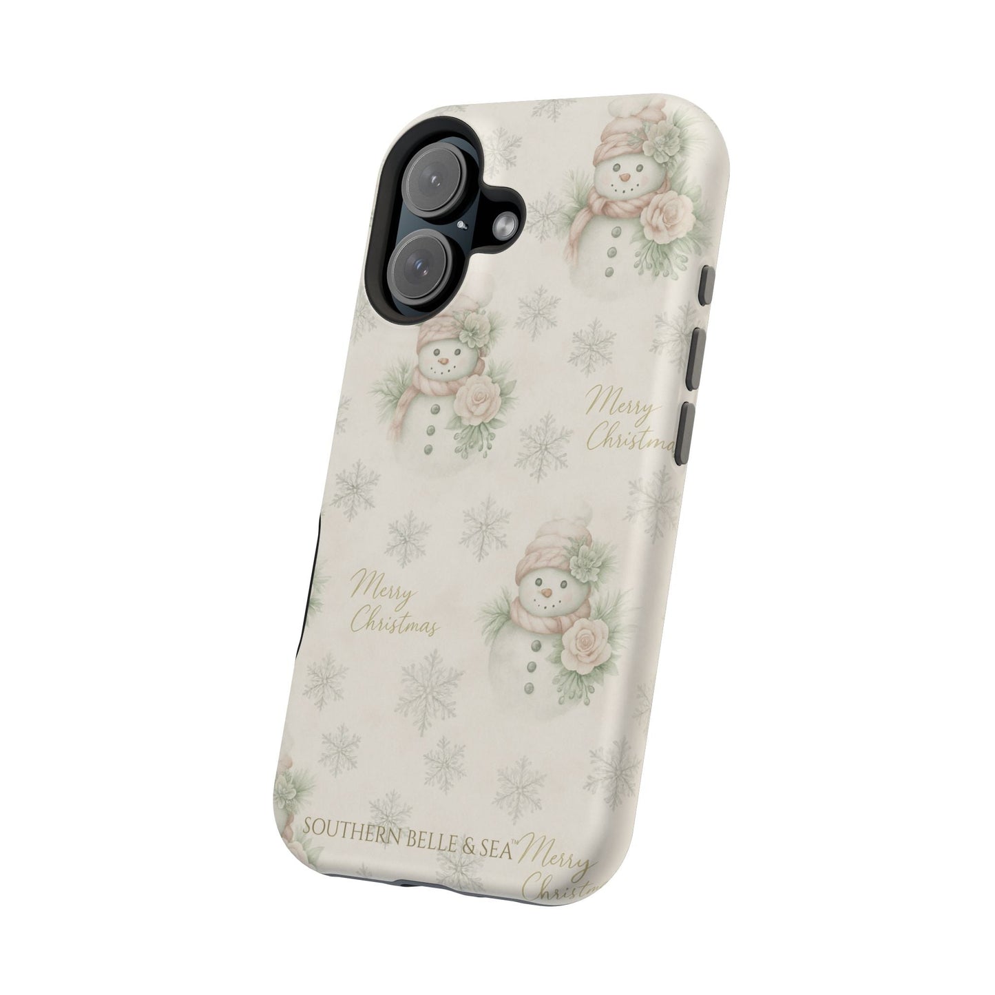 Vintage Snowman iPhone Case — Snowman & Winter Grace | Southern Belle & Sea™ - Southern Belle & Sea