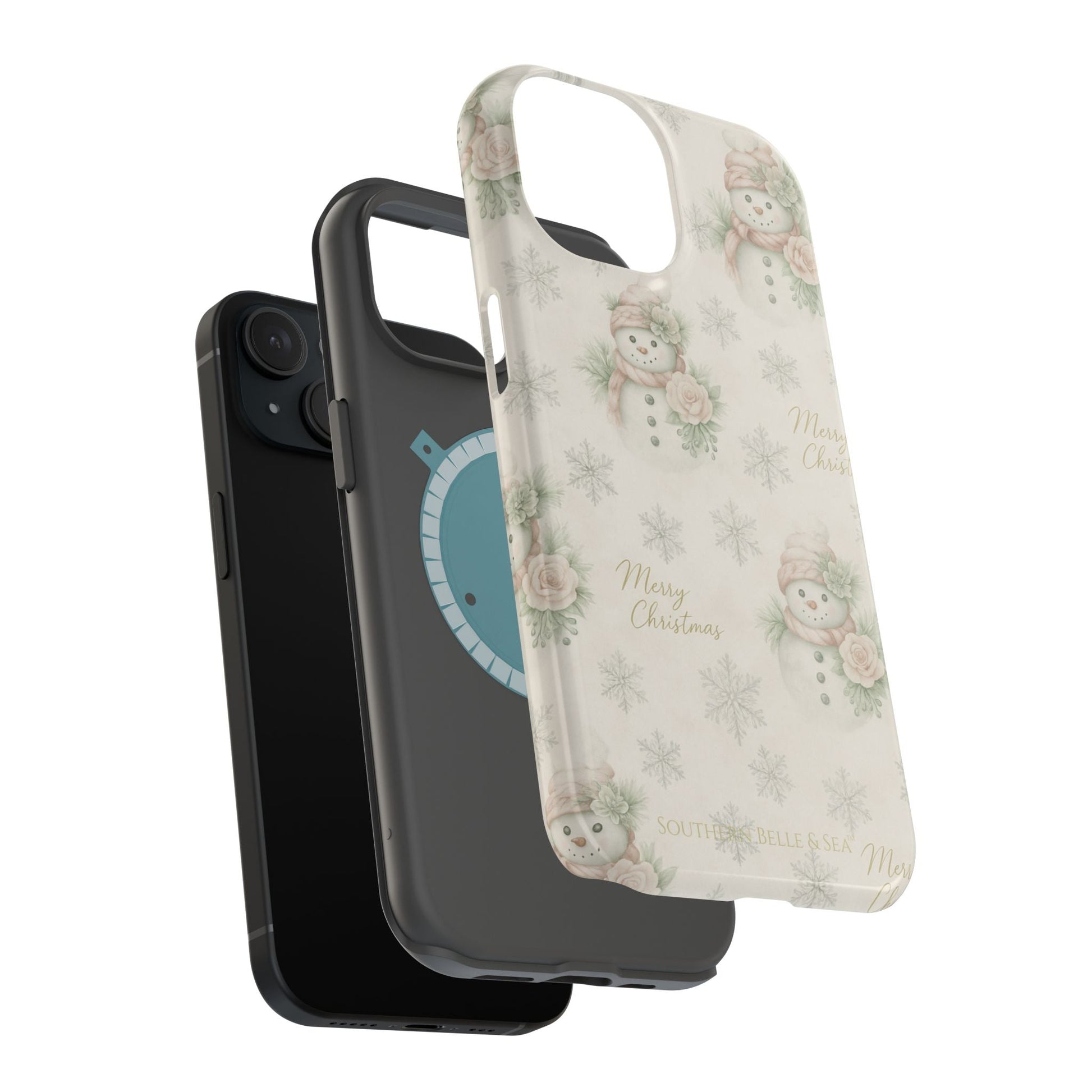 Vintage Snowman iPhone Case — Snowman & Winter Grace | Southern Belle & Sea™ - Southern Belle & Sea