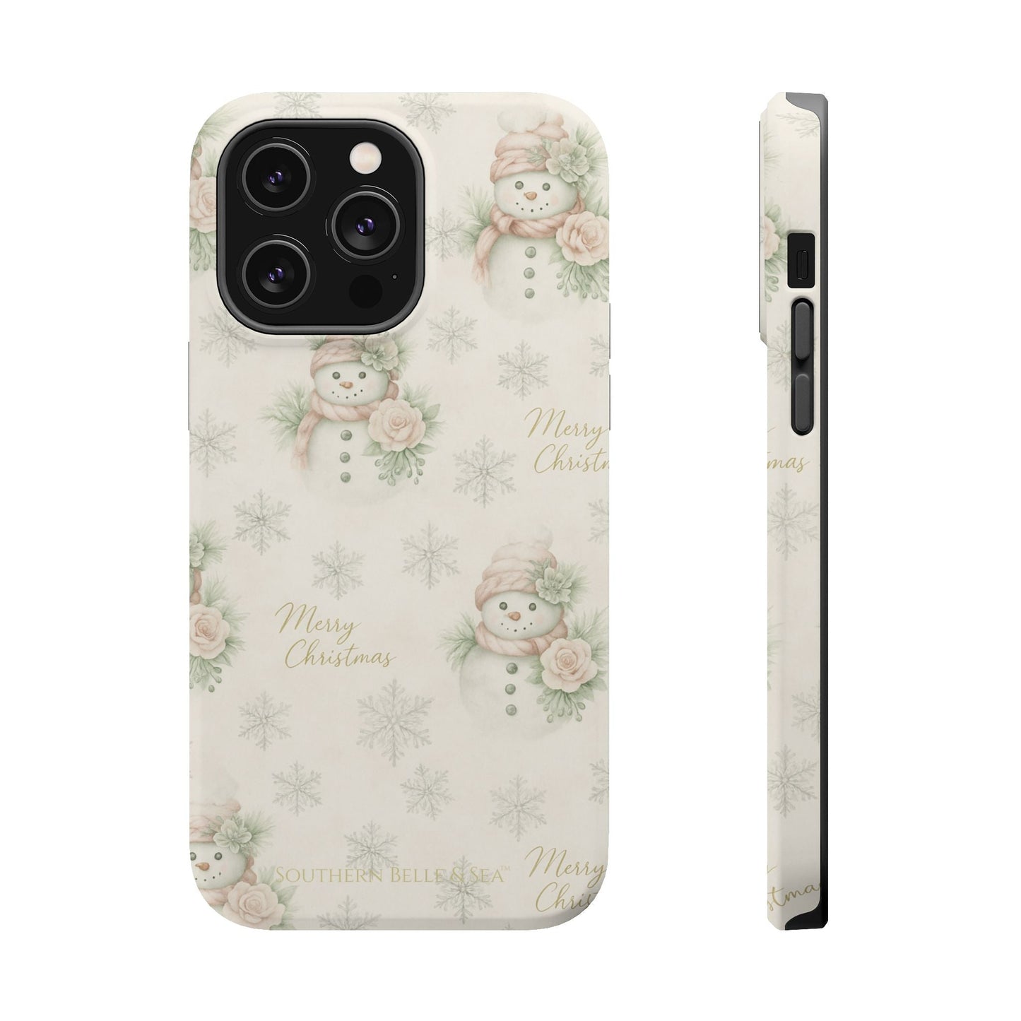 Vintage Snowman iPhone Case — Snowman & Winter Grace | Southern Belle & Sea™ - Southern Belle & Sea