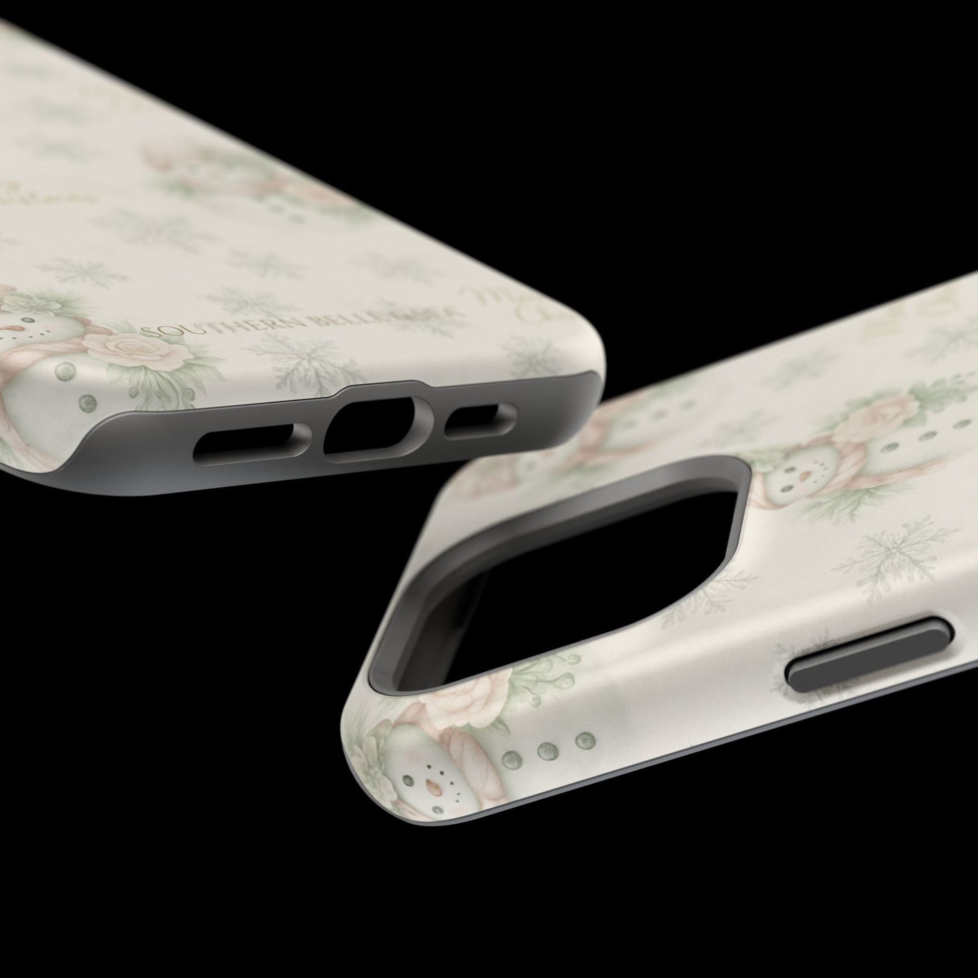 Vintage Snowman iPhone Case — Snowman & Winter Grace | Southern Belle & Sea™ - Southern Belle & Sea