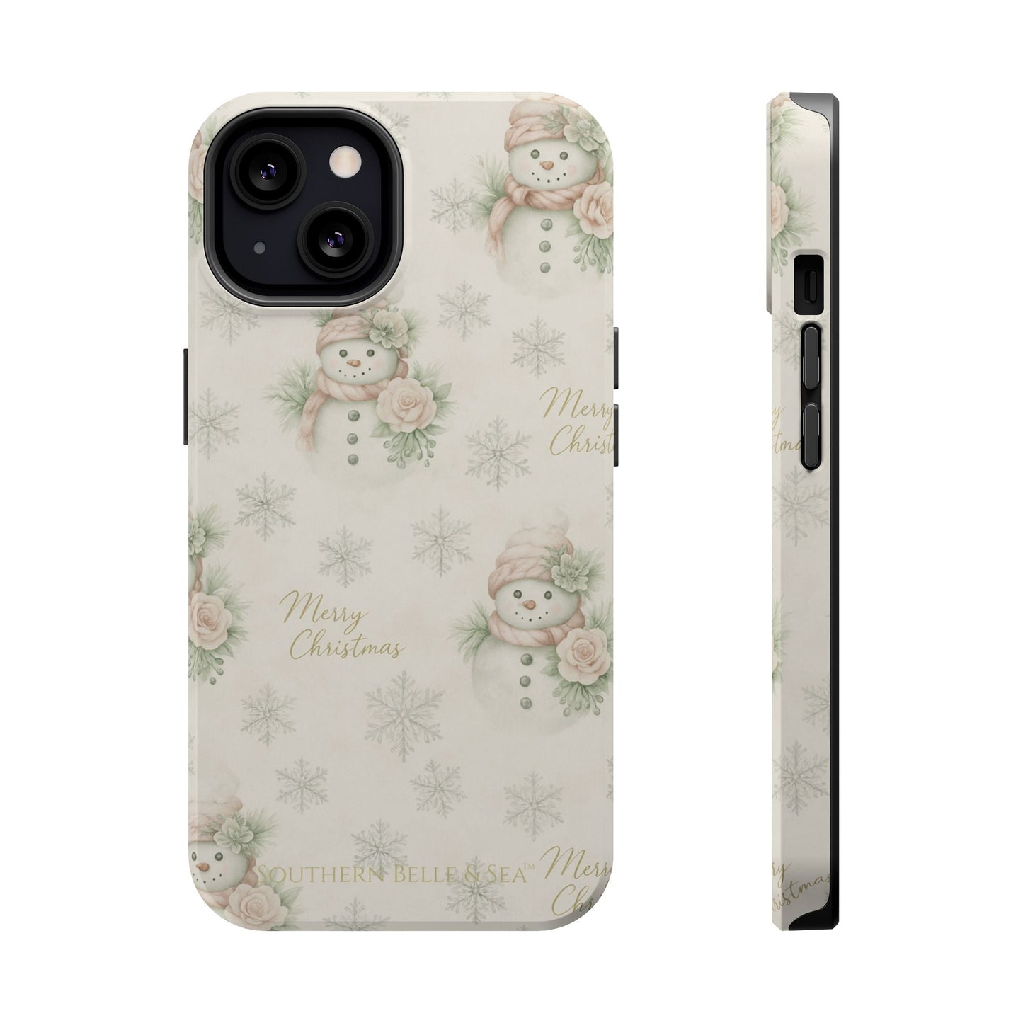 Vintage Snowman iPhone Case — Snowman & Winter Grace | Southern Belle & Sea™ - Southern Belle & Sea