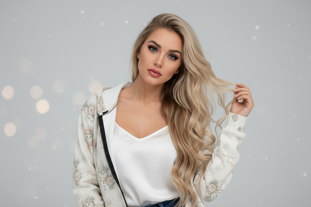 Vintage Snowman & Snowflakes “Merry Christmas” Zip Hoodie | Southern Belle & Sea™ - Southern Belle & Sea