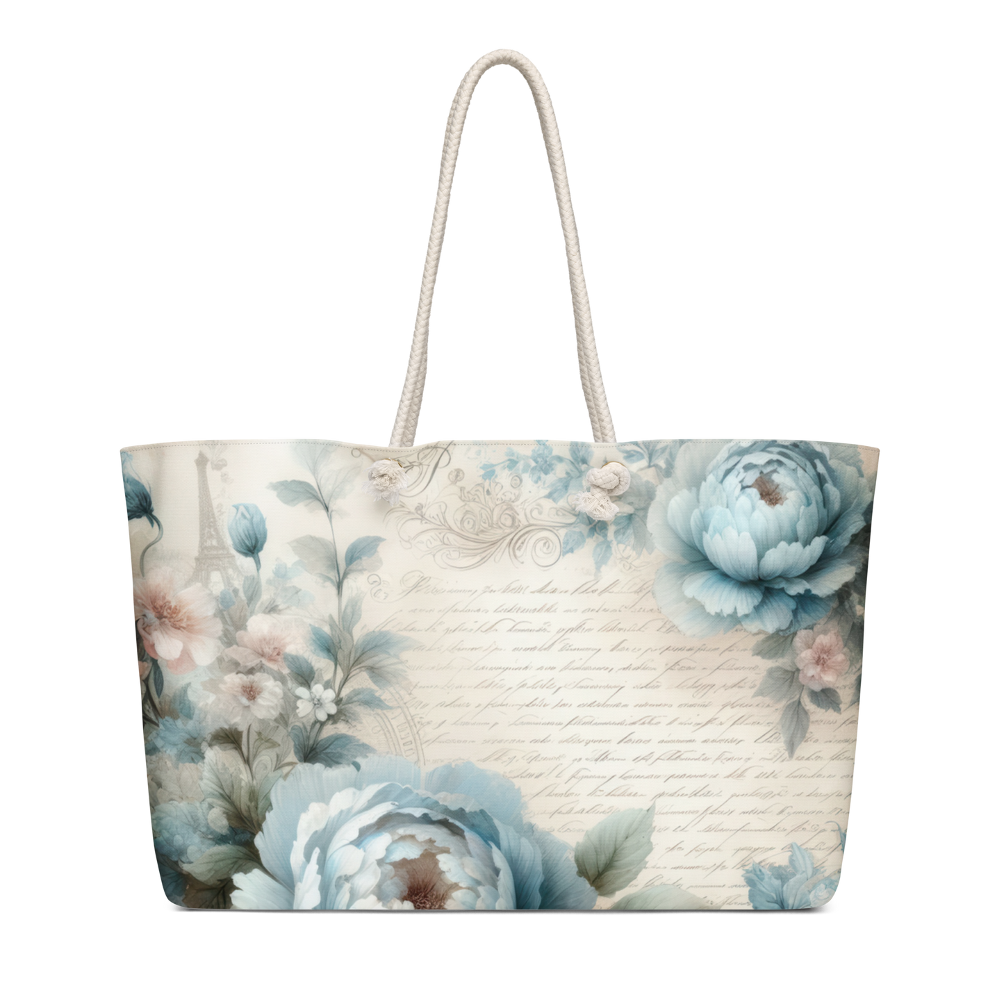 Parisian Petals Oversized Weekender Bag –Letter B | Southern Belle & Sea™