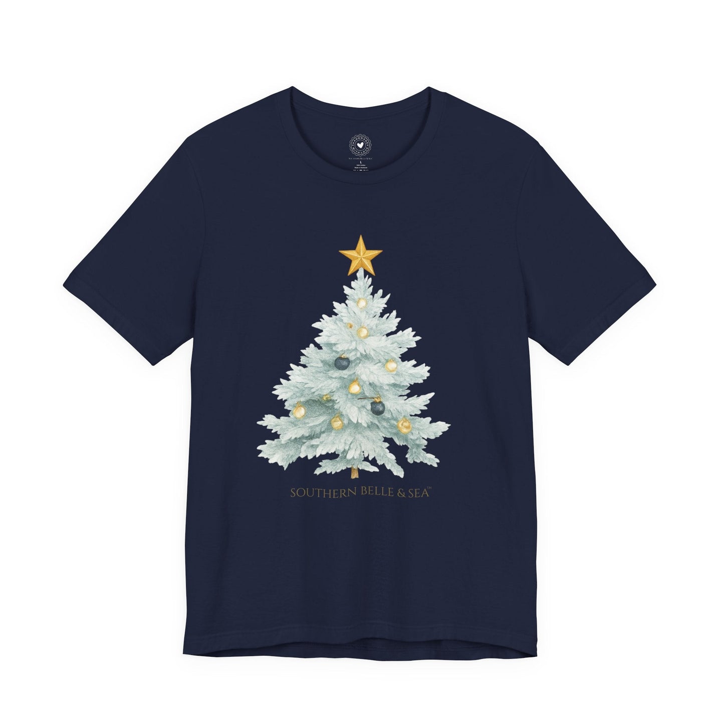 White Christmas Tree Tee (Forest, Red, Navy) | Southern Belle & Sea™ - Southern Belle & Sea