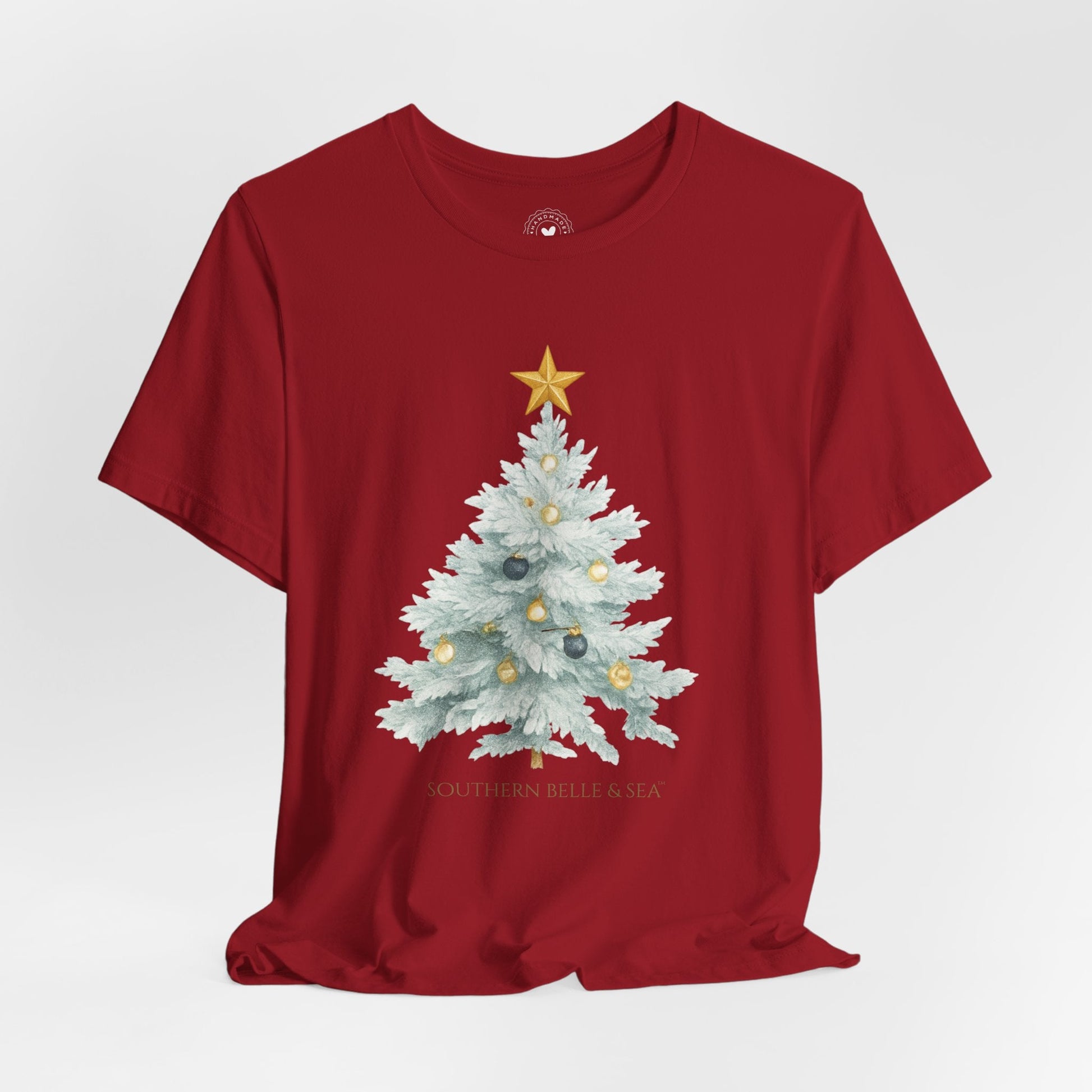 White Christmas Tree Tee (Forest, Red, Navy) | Southern Belle & Sea™ - Southern Belle & Sea