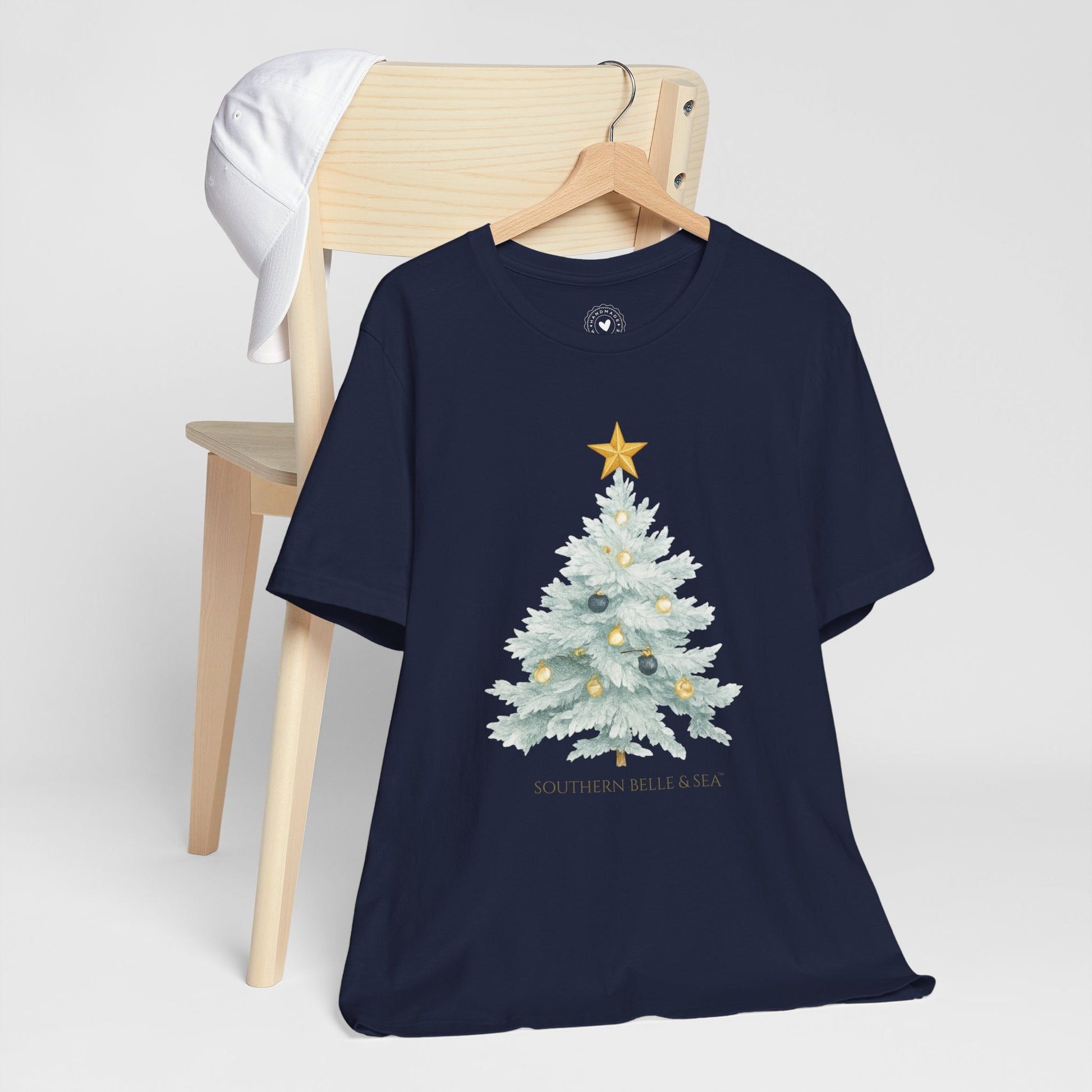 White Christmas Tree Tee (Forest, Red, Navy) | Southern Belle & Sea™ - Southern Belle & Sea