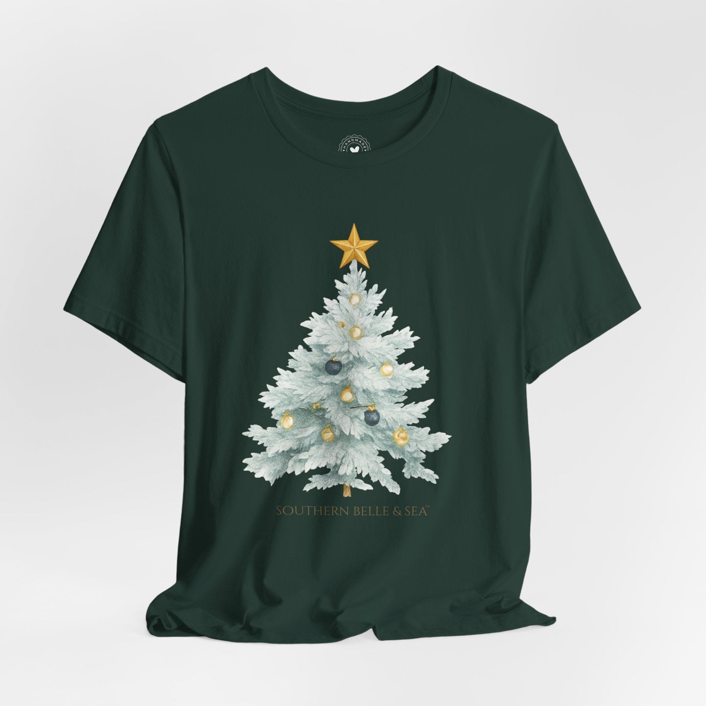 White Christmas Tree Tee (Forest, Red, Navy) | Southern Belle & Sea™ - Southern Belle & Sea