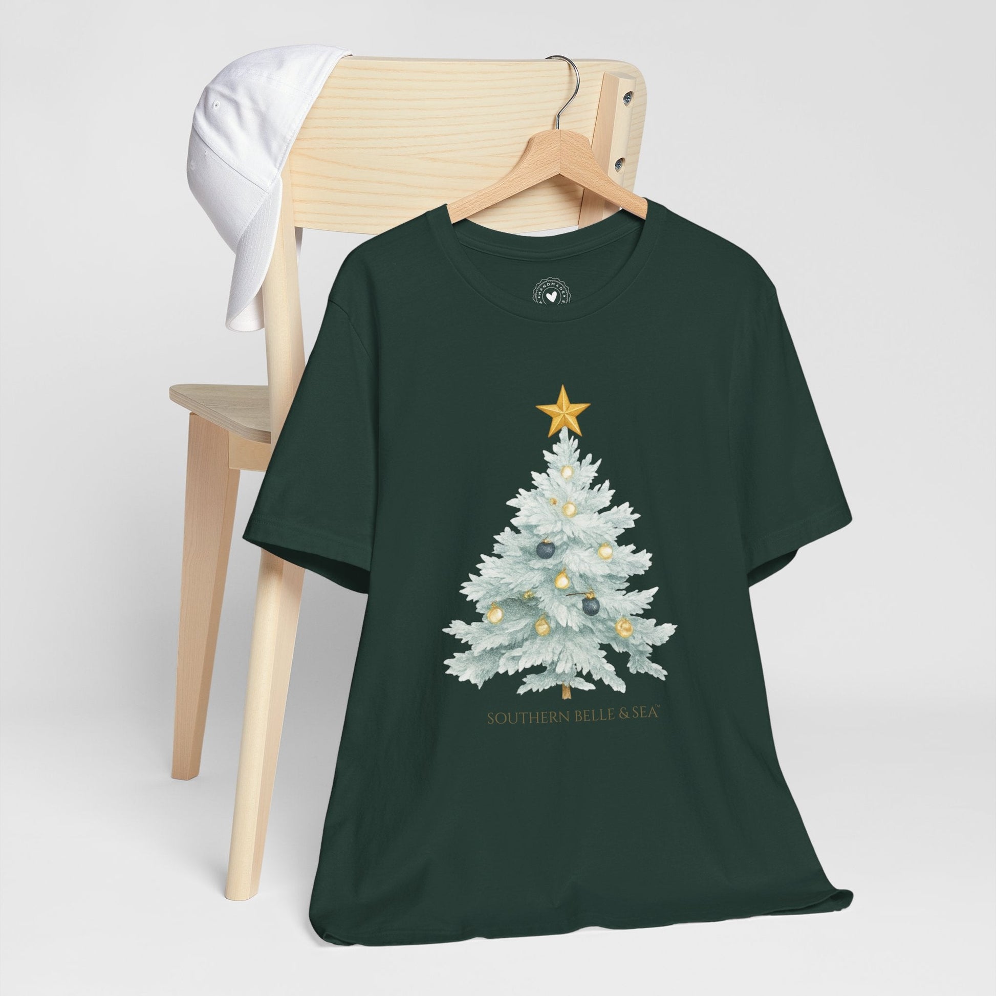 White Christmas Tree Tee (Forest, Red, Navy) | Southern Belle & Sea™ - Southern Belle & Sea