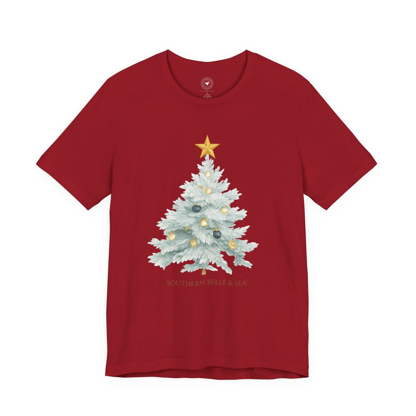 White Christmas Tree Tee (Forest, Red, Navy) | Southern Belle & Sea™ - Southern Belle & Sea