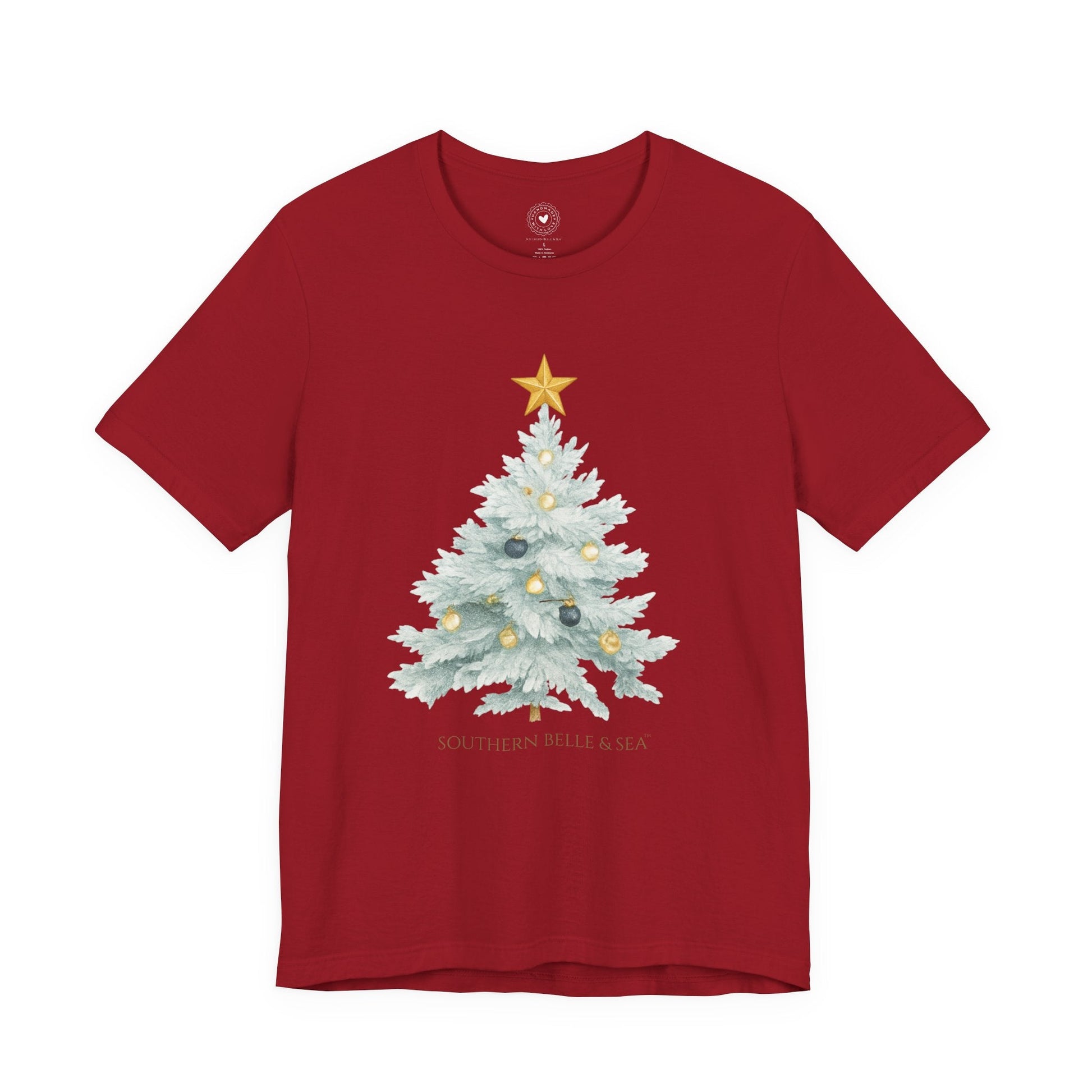 White Christmas Tree Tee (Forest, Red, Navy) | Southern Belle & Sea™ - Southern Belle & Sea