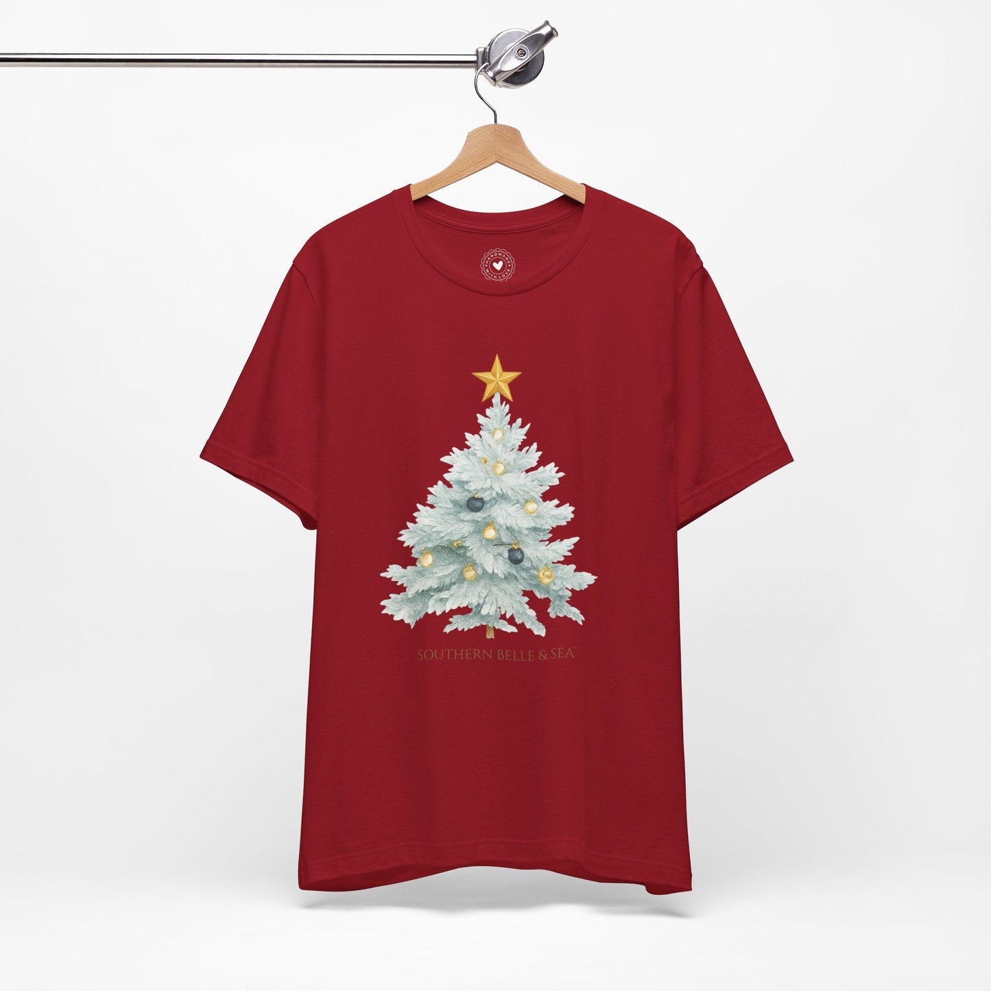 White Christmas Tree Tee (Forest, Red, Navy) | Southern Belle & Sea™ - Southern Belle & Sea