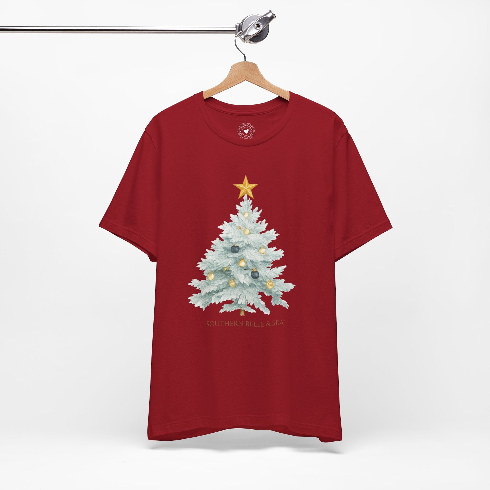White Christmas Tree Tee (Forest, Red, Navy) | Southern Belle & Sea™ - Southern Belle & Sea