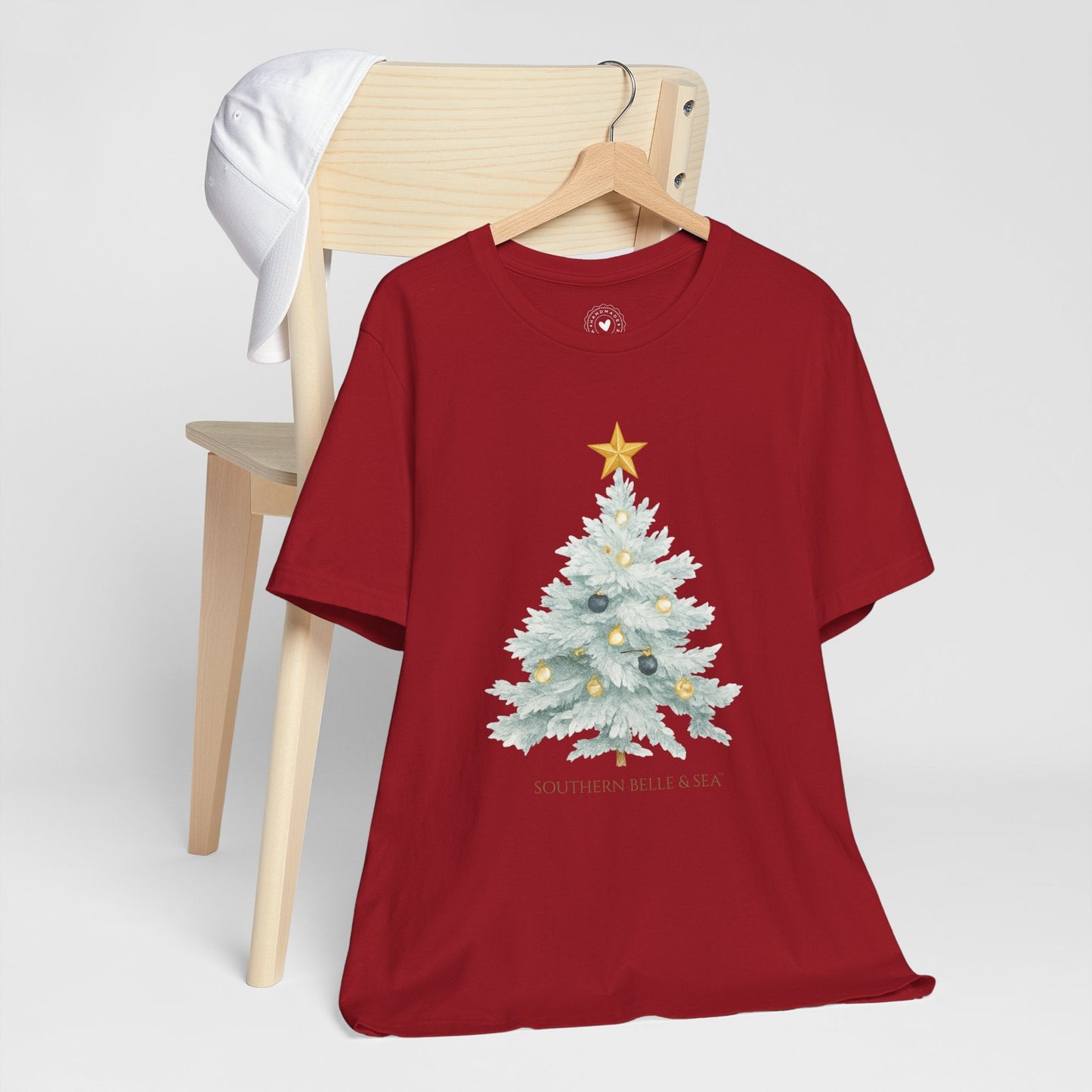 White Christmas Tree Tee (Forest, Red, Navy) | Southern Belle & Sea™ - Southern Belle & Sea